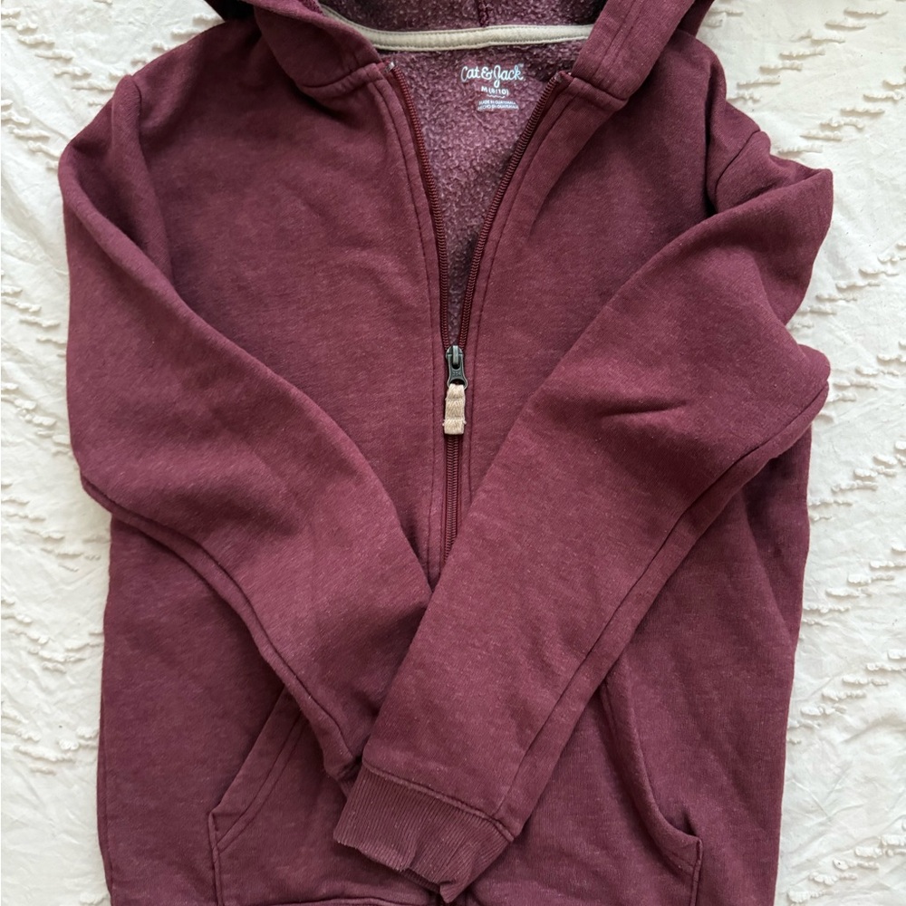 Cat & Jack Maroon Zip-Up Hoodie